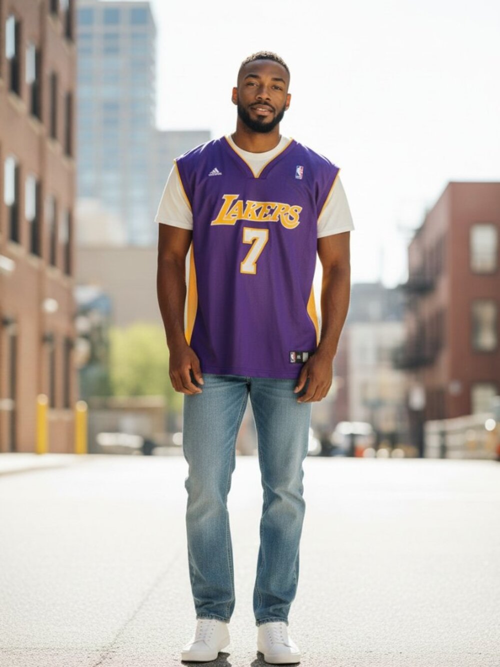 LA Lakers Lamar Odom #7 NBA Men's Jersey XL